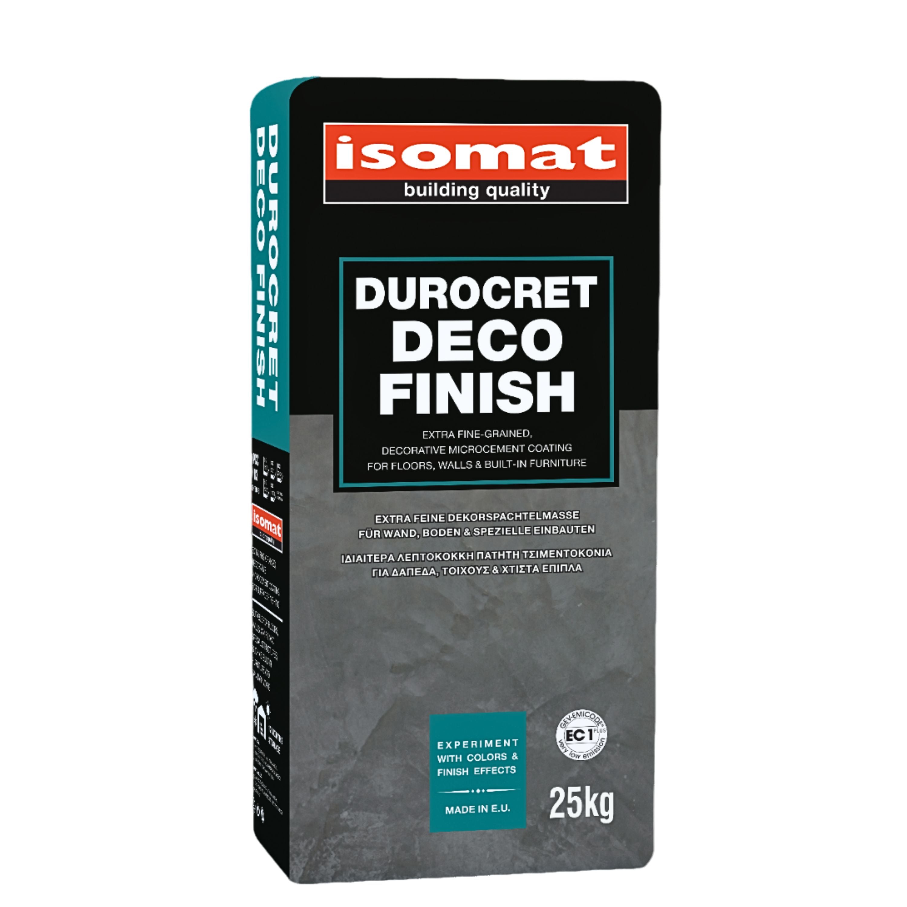 DUROCRET-DECO FINISH Zementgebundene, kunststoffvergütete Dekorspachtelmasse für Wand, Boden sowie für spezielle Einbauten, extra fein