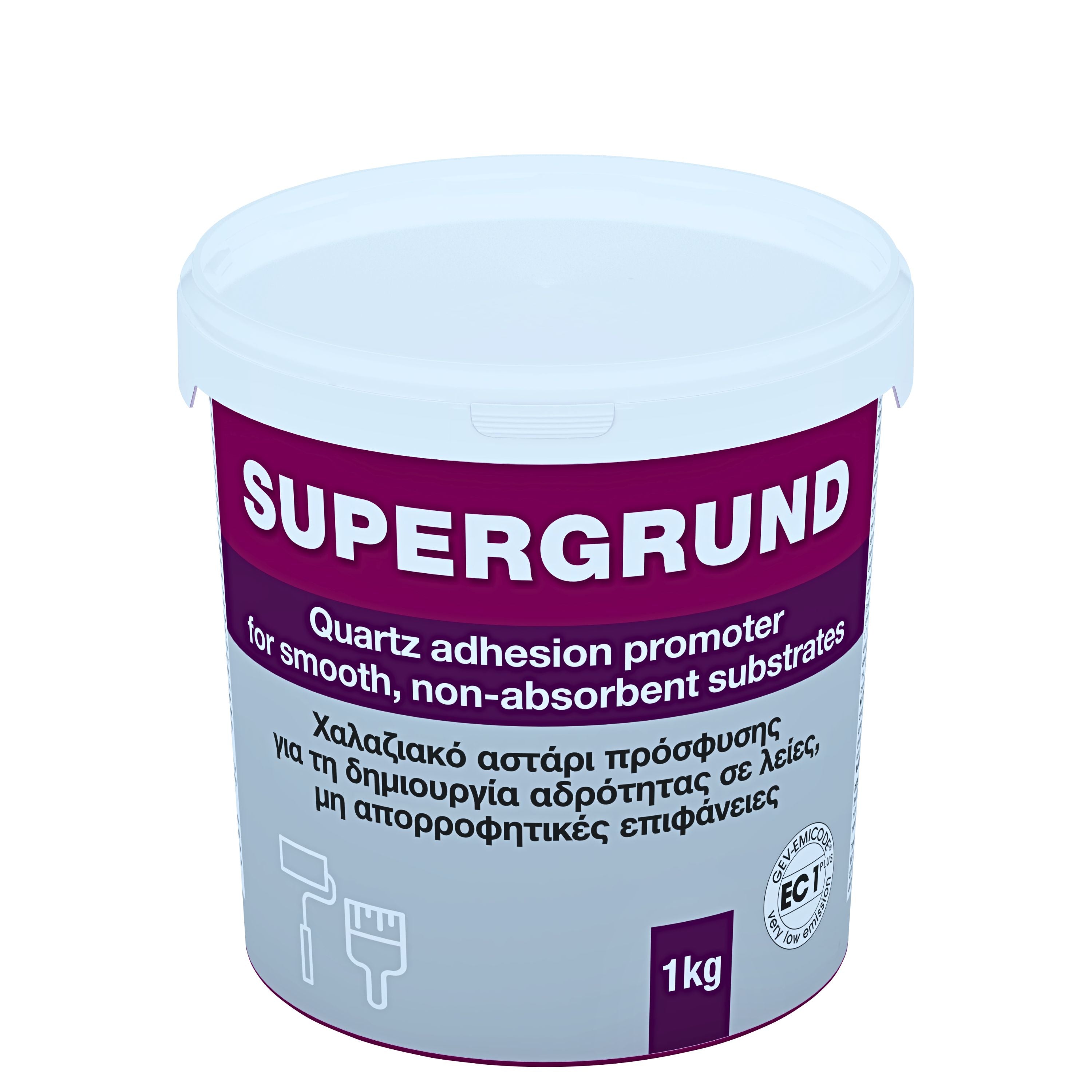 SUPERGRUND Quarzsandmodifizierte, lösemittelfreie Spezialhaftbrücke für Wand- und Bodenflächen mit hoher Verbundhaftfestigkeit auf glatten und gefügedichten Untergründen