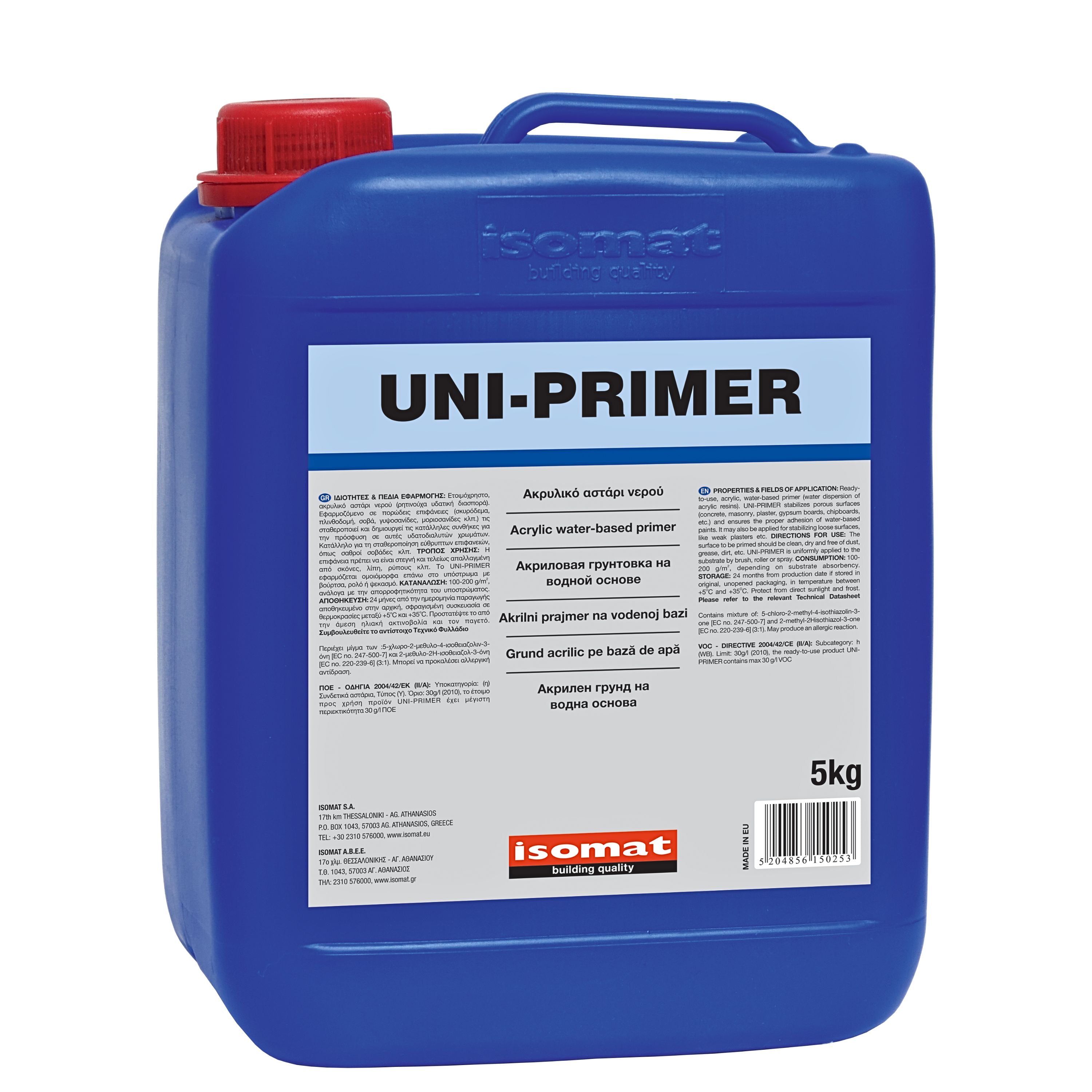 UNI-PRIMER Gebrauchsfertige, transparente, wässrige Acrylat-Grundierung für poröse Untergründe